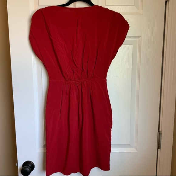 BCBGeneration Red V Neck Dress, size XXS - Picture 6 of 7